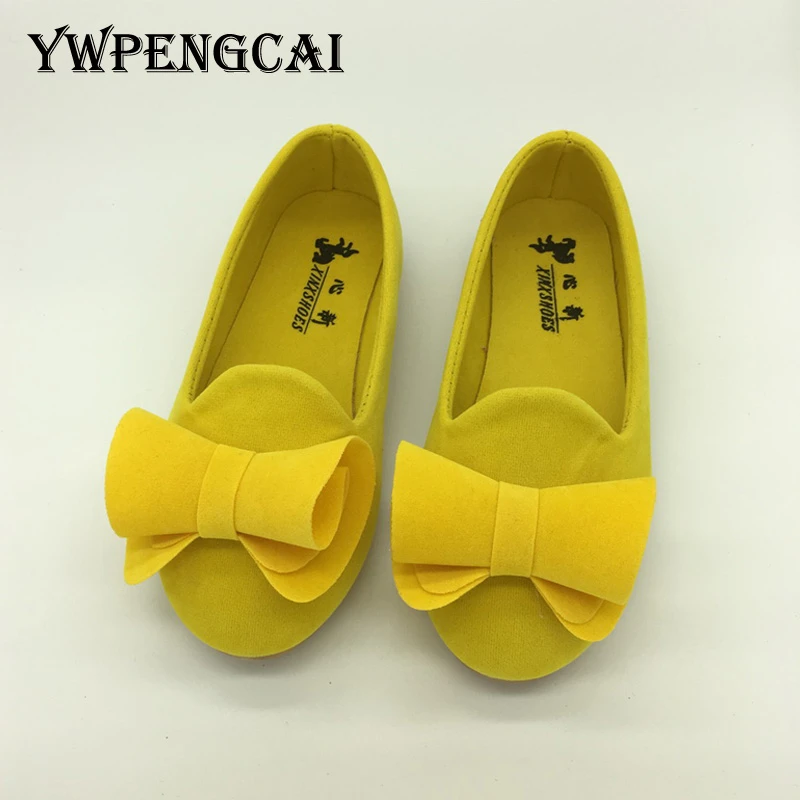 girls yellow flats
