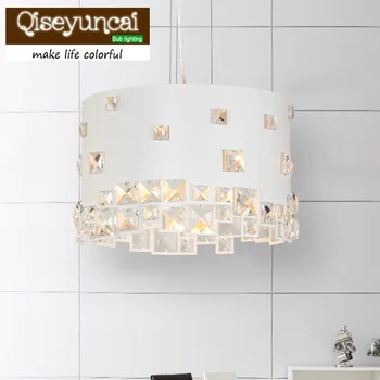 

Crystal LED meal pendant round simple modern creative personality living room bedroom restaurant lamps