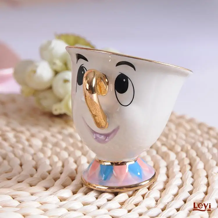 Мультфильм красота и чудовище чай горшок кружка Mrs Potts Чип чай горшок чашка один набор прекрасный подарок - Цвет: 1 CUP
