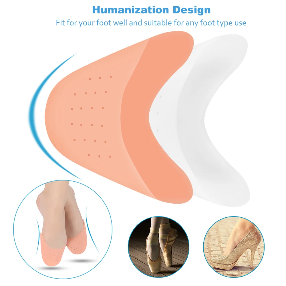 Elino эластичный гель балетные костюмы обуви колодки мягкие дышащие стрейч танцевальная точка Forefoot Pad амортизирующие болеутоляющее Уход за