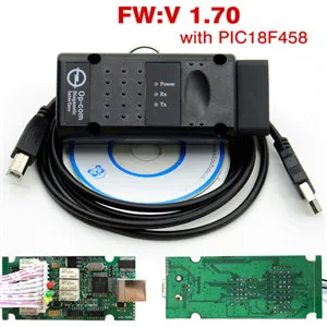 V1.70 V1.95 OPCOM V1.59 1,65 OP COM V1.70 OPCOM V1.78 для Opel OBD2 OP-COM интерфейс сканер диагностический инструмент с чипом PIC18F458 - Цвет: V1.70