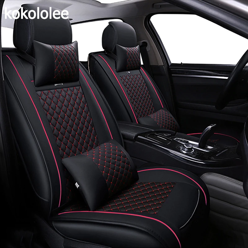 KOKOLOLEE cubiertas de asiento de coche set para lada granta renault logan peugeot 206 geely emgrand ec7 ssangyong kyron coche protector - 1