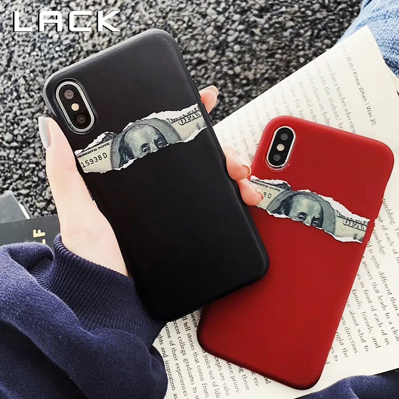 

LACK Retro Phone Case For iphone XS Max Case For iphone X XR 6 6S 7 8 Plus Back Cover Funny Dollar Pattern Cases Cartoon Couples