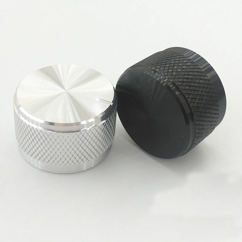 Silvery Black Aluminum Alloy High grade Knob Switch Caps Diameter 26