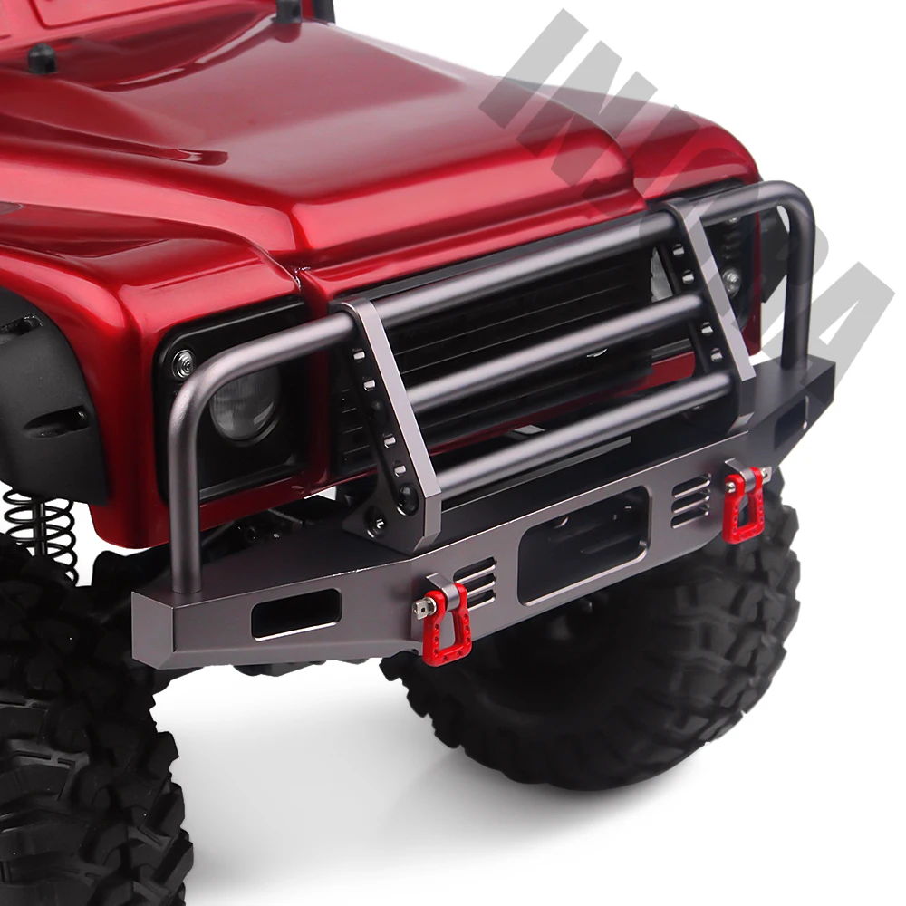 INJORA Adjustable Metal Front Bumper for 1/10 RC Crawler Traxxas <br />TRX4 Defender Axial SCX10 SCX10 II 90046 90047-in Parts