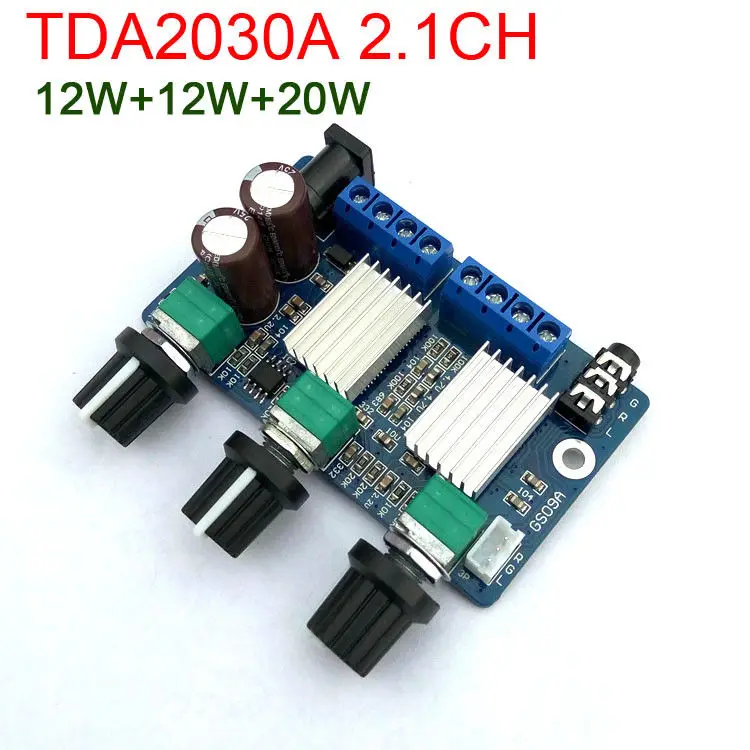 TDA2030A 2.1CH 3 канала 12 Вт + 20 сабвуфер бас аудио усилитель мощности плата модуль |