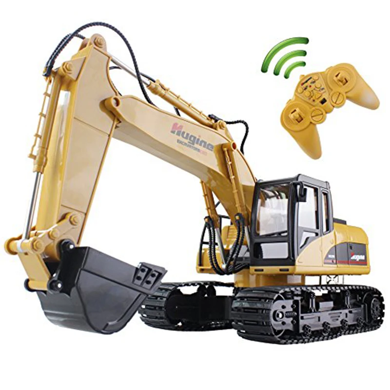 RC Excavator 15CH 2.4G Remote Control Constructing Truck Crawler Digger Model Electronic Engineering Truck Toy