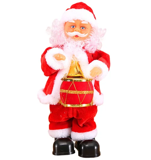 Рождественские подарки Электрический Санта Клаус куклы музыка Танцы гитара Барабаны саксофон christmas кукла Санта детская год украшения - Цвет: version 4