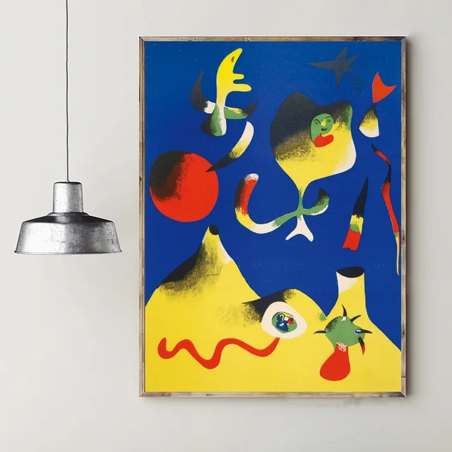 joan miro art oil painting poster prints home wall decor painting