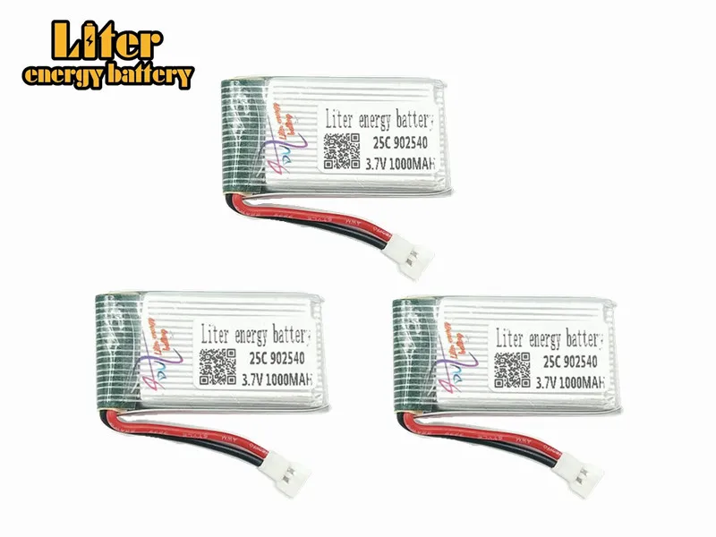 3 шт. 7 в 1000 мАч 25C Дрон литий-полимерный аккумулятор 902540 для RC SYMA X5C X5SC X5SW X5HC