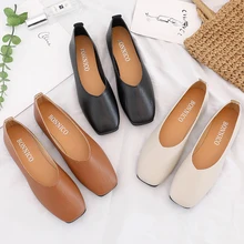 Женские туфли на плоской подошве с квадратным носком; женские лоферы; водонепроницаемые мокасины; черные туфли-оксфорды; удобная женская обувь; A7475