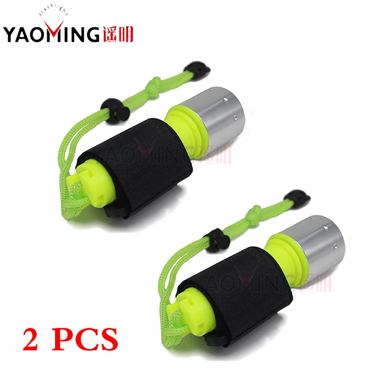 

2PCS Scuba Diving Flashlight 18650 Light Dive Torch Powerful Cree LED XM-T6 Underwater Flashlight Waterproof Diving Lamp lantern