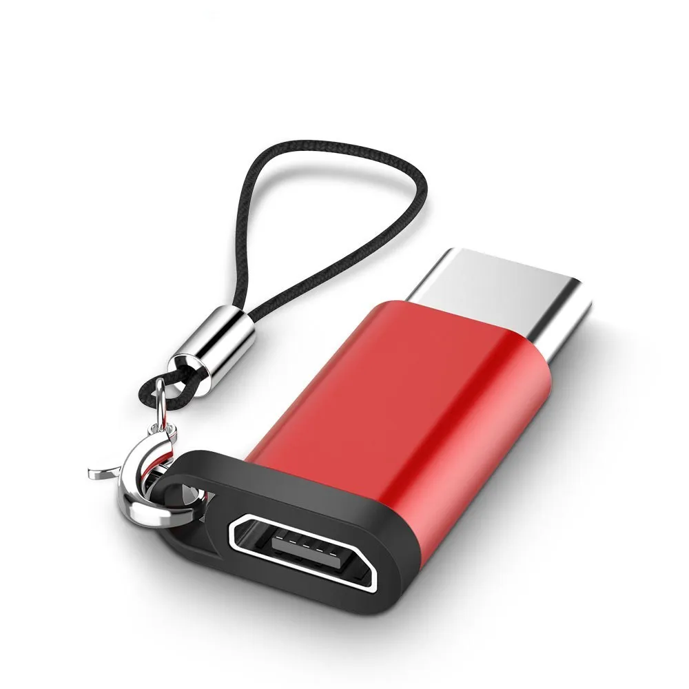 

Mini Adapter fast charging connector for Xiaomi Type C Android Huawei HTC Micro USB Data transfer Micro usb to Type C Keychain