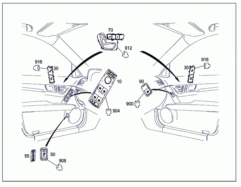 Interruptor elétrico Da Janela para Mercedes Benz