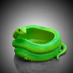 1 шт. Творческий смолы Змеиный Змея Форма цветок растение в горшках Pots Bonsail контейнер кактусы мясо сочный зеленый украшения дома