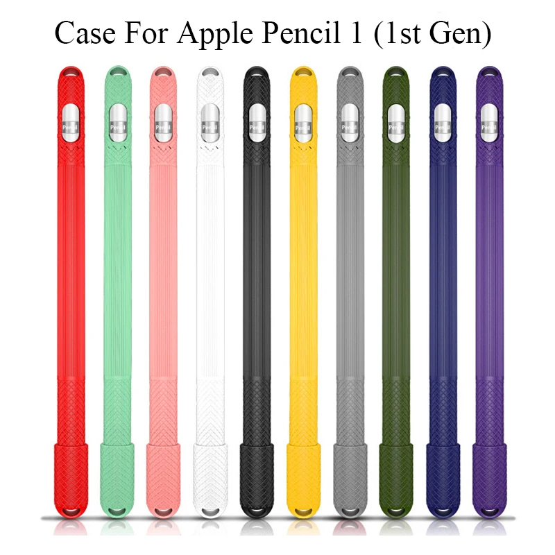 

For Apple Pencil 1st Silicone Anti-Slip Case Protective Cover for Apple Pencil 1st generation Sleeve Pencil Cap Grip Holder Case