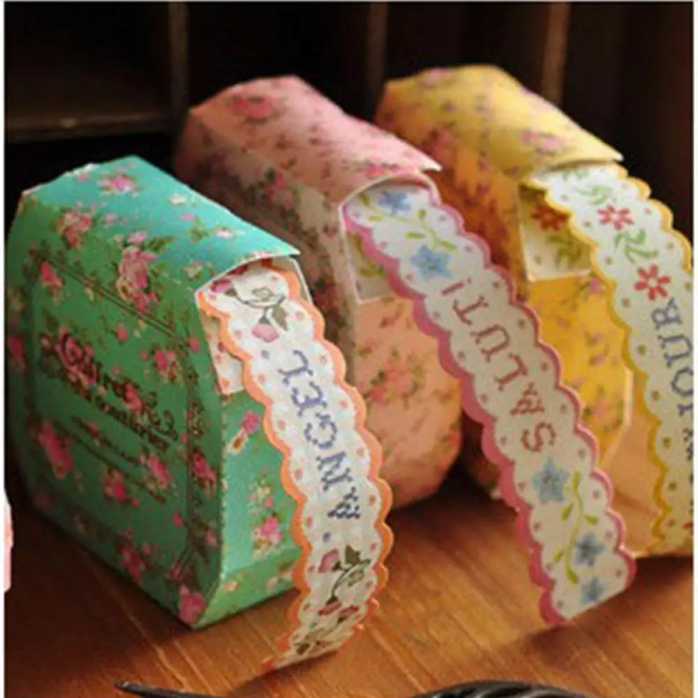 18mm Fresh Floral Print DIY Masking Paper Roll Tape Decorative Adhesive