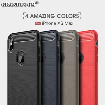 

500pcs Silicone Soft TPU Case For iPhone 11 Pro Max XS XR X 8 7 6 6S Plus Anti-knock Armor Shockproof Cases Carbon Fiber Cover