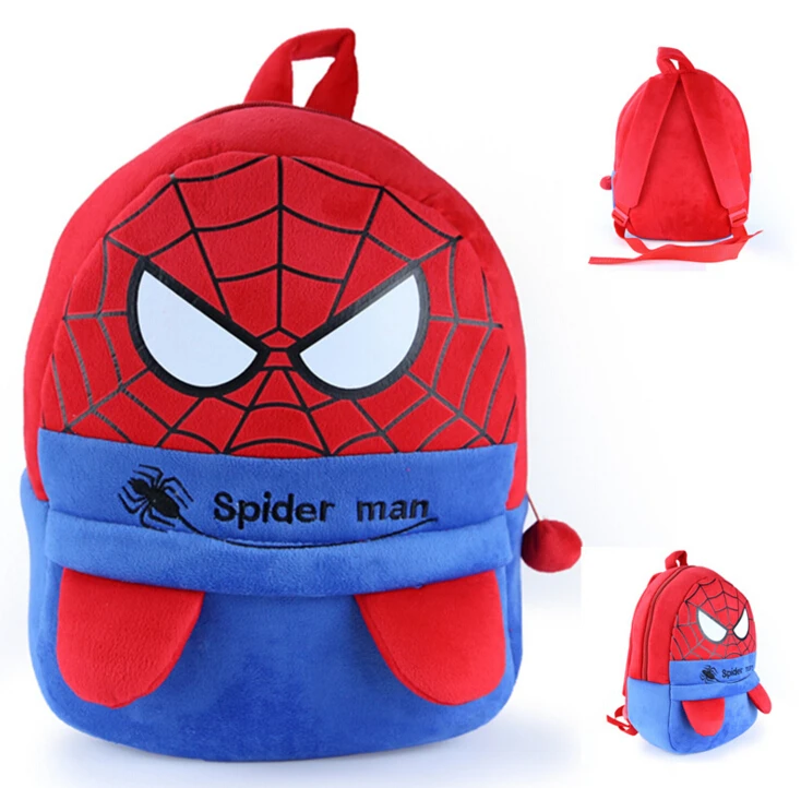 30*24cm Spider Man Plush Backpacks Cartoon Toy Backpack Unisex