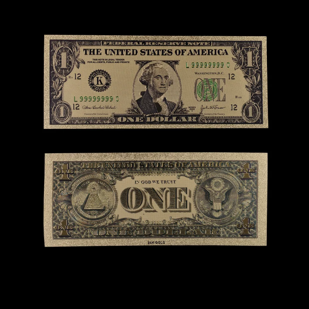 Usa 1 Usd Gold Banknote Currency World Money Replica Foil Bill Business Birthday Gifts Usa 1 Usd Gold Banknote Currency World Money Replica Foil Bill Business Birthday Gifts