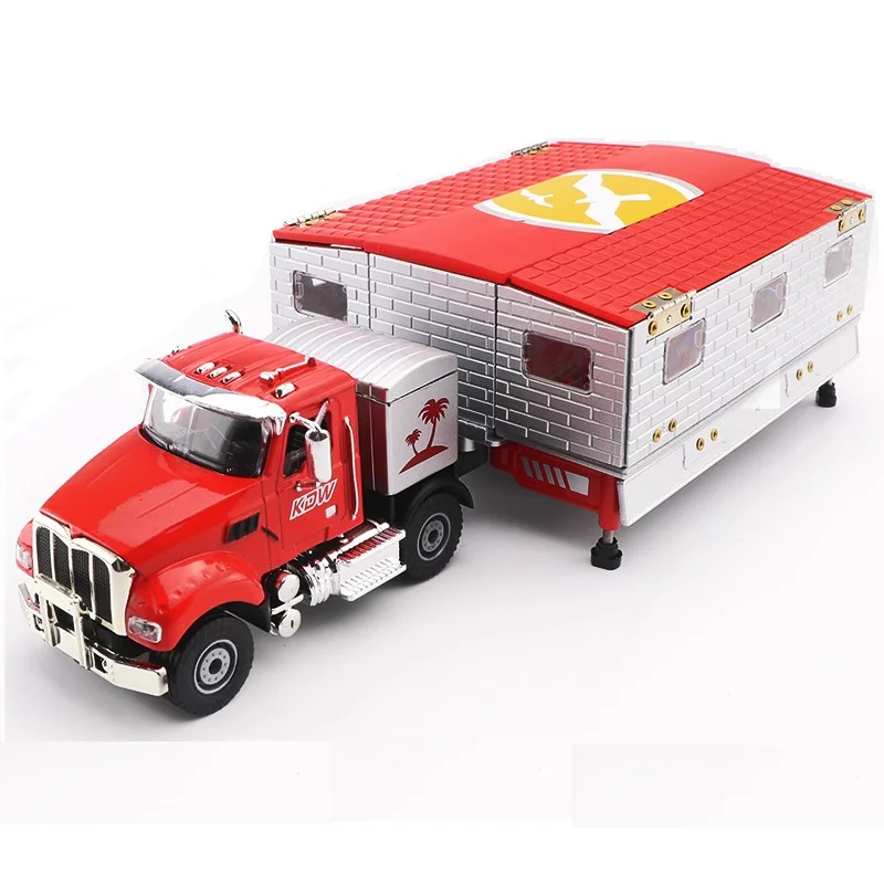 DieCasts RV модели для возраста от 1 этаж дома дизайн(24,5 см) дом деформации и детские наслаждаться игрушки "Сделай своими руками" металлический отдыха модели автомобиля - Цвет: Orange