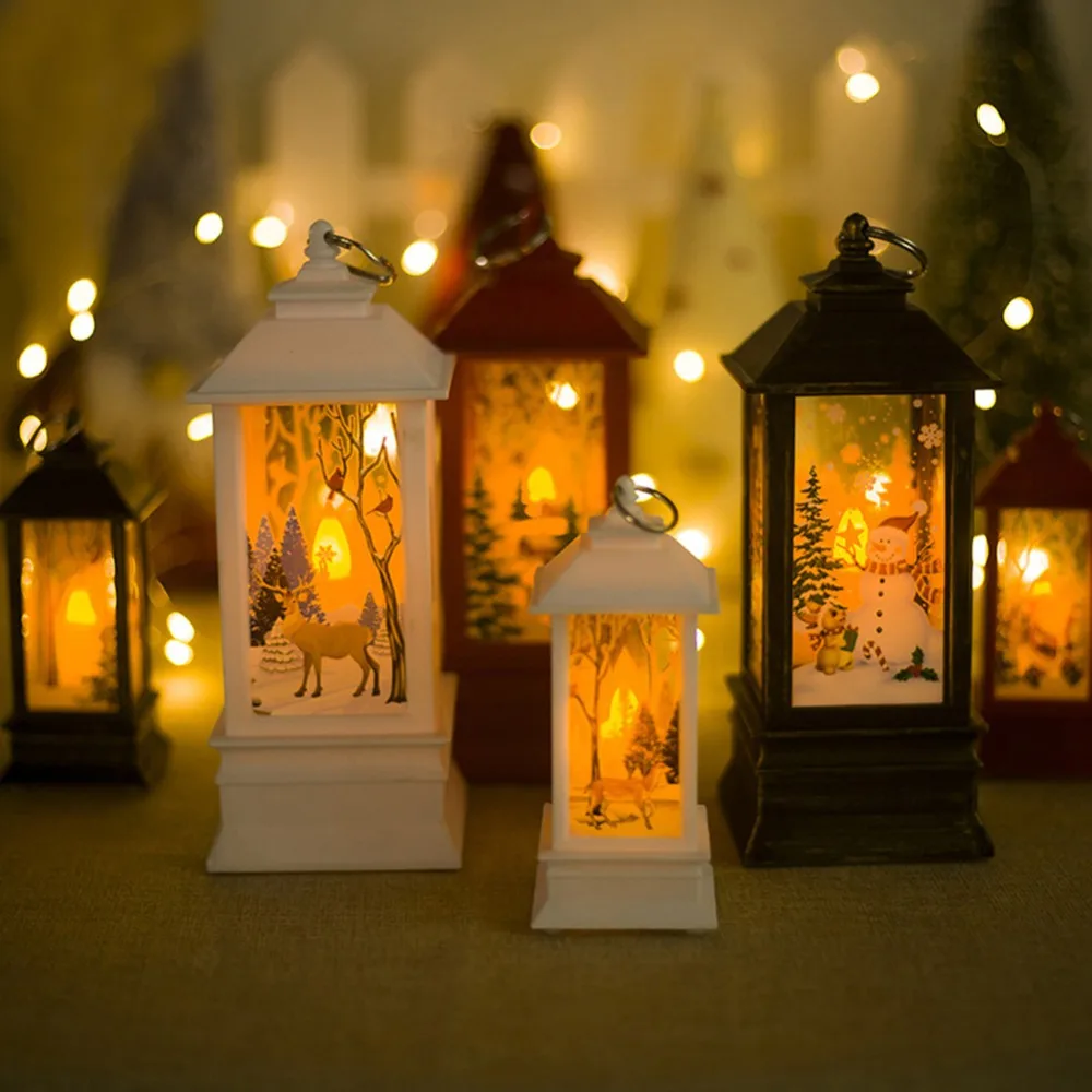 

High Quality Christmas LED Decoration Candlestick Pendant Christmas Mini Table Lamp Decor Ornaments