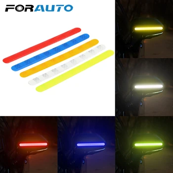 

FORAUTO Universal 2PCS Car Sticker Rearview Mirror Fluorescent Reflective Stickers Warning Logo Car Reflective Strip Decoration