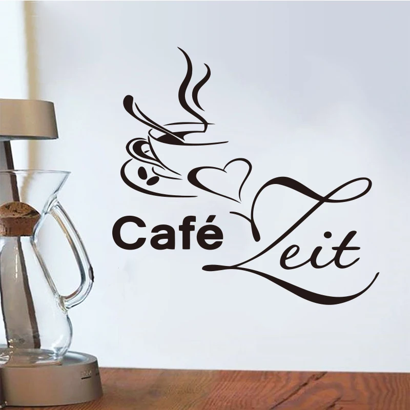 French coffee cup kitchen wall sticker vinyl wall sticker coffee shop kitchen wall decal home decoration art wallpaper DW1049
