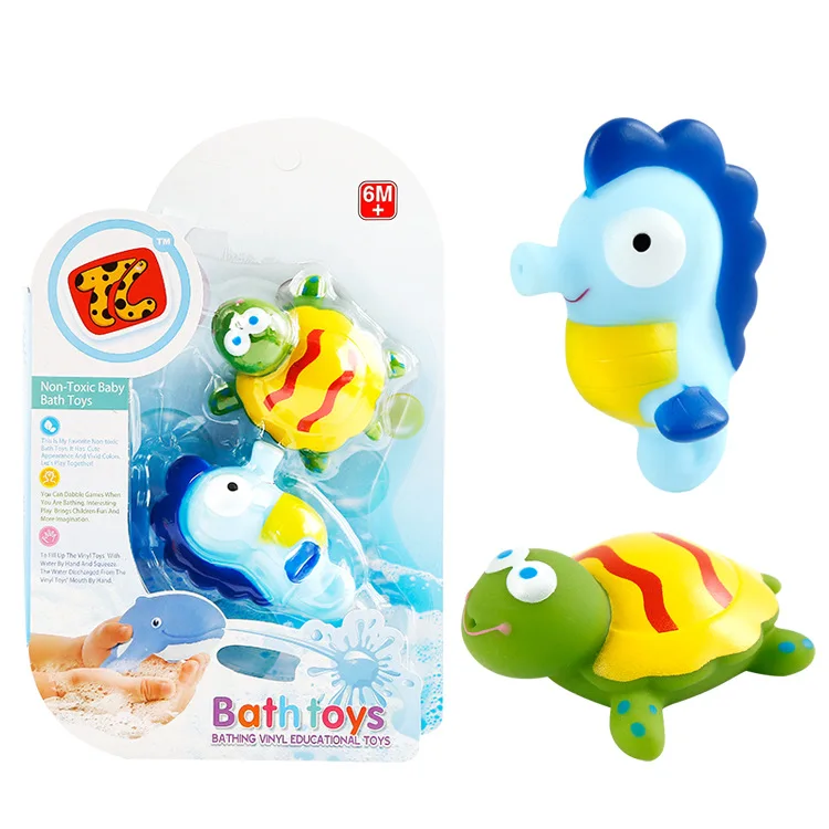 

Baby Bath Toys Floating Soft Rubber Kneading Water-spraying Children's Water-playing Toys Animal Traffic Garden Water Toys Gift