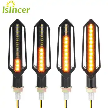 

Universal 4pcs 12V Super Bright LED Mini Motorcycle Motorbike Turn Signal Blinker Indicator Amber 2 Wire Light Lamp Silver