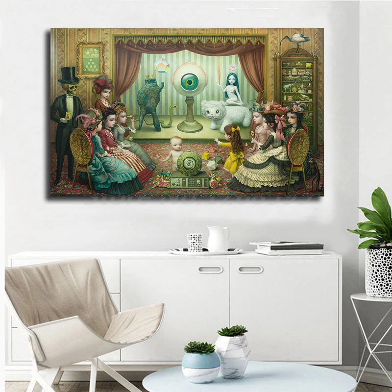 Настенный постер Mark Ryden The Parlor HD декоративная картина на холсте для офиса гостиной