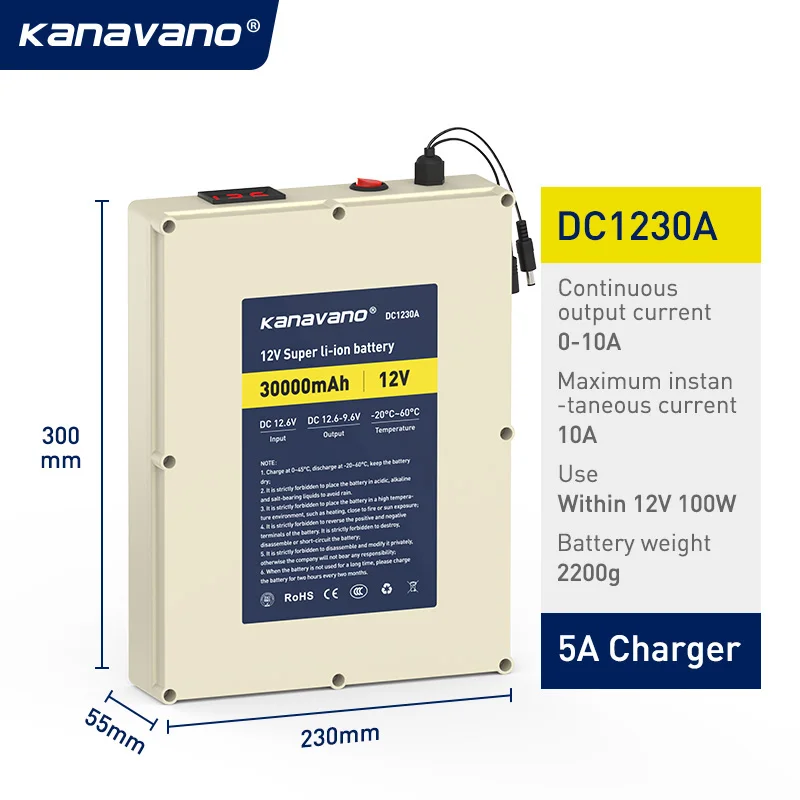 12V Портативный супер емкость после одного сеанса зарядки, литий-ионный аккумулятор 10ah 20ah 30ah литий-ионный аккумулятор LiFePO4 сотовый телефон с USB BMS - Цвет: 30A with screen