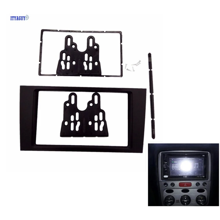 2 Din Автомагнитолы панели фасции пригодный для Audi A6 2002-2006 Стерео Переходная рамка панель DVD черточки комплект DVD адаптер каркаса отделка