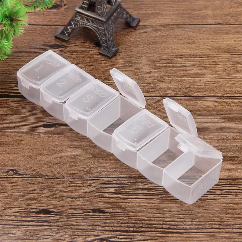 2018New Creative Save space7 Day Mini Weekly Medicine Box Holder Organizer Container Pill Cases waterproof hot high qualityC020104