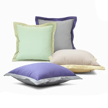 

45x45cm Modern simple handmade cushion cover pillowcase sofa contrast color fringe waist pillow cover for backrest decor home