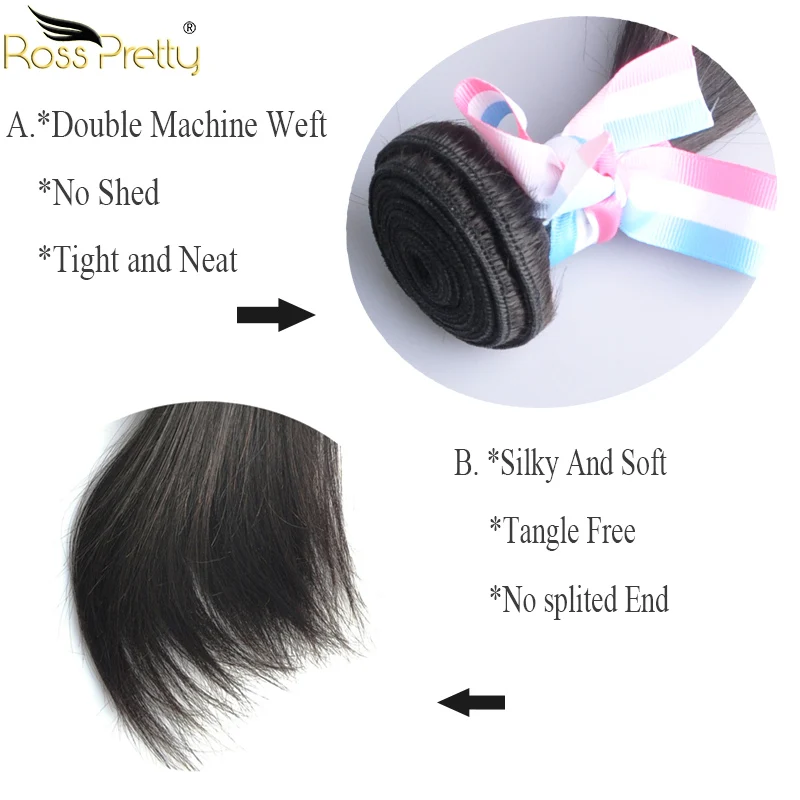 non remy straight hair bundle details