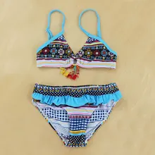 Новые детские Майя полосатый купальник Танкини милые Купальники для малышек купальный 2 предмета для девочек горячая пляжная Прекрасный Бикини для плавания одежда
