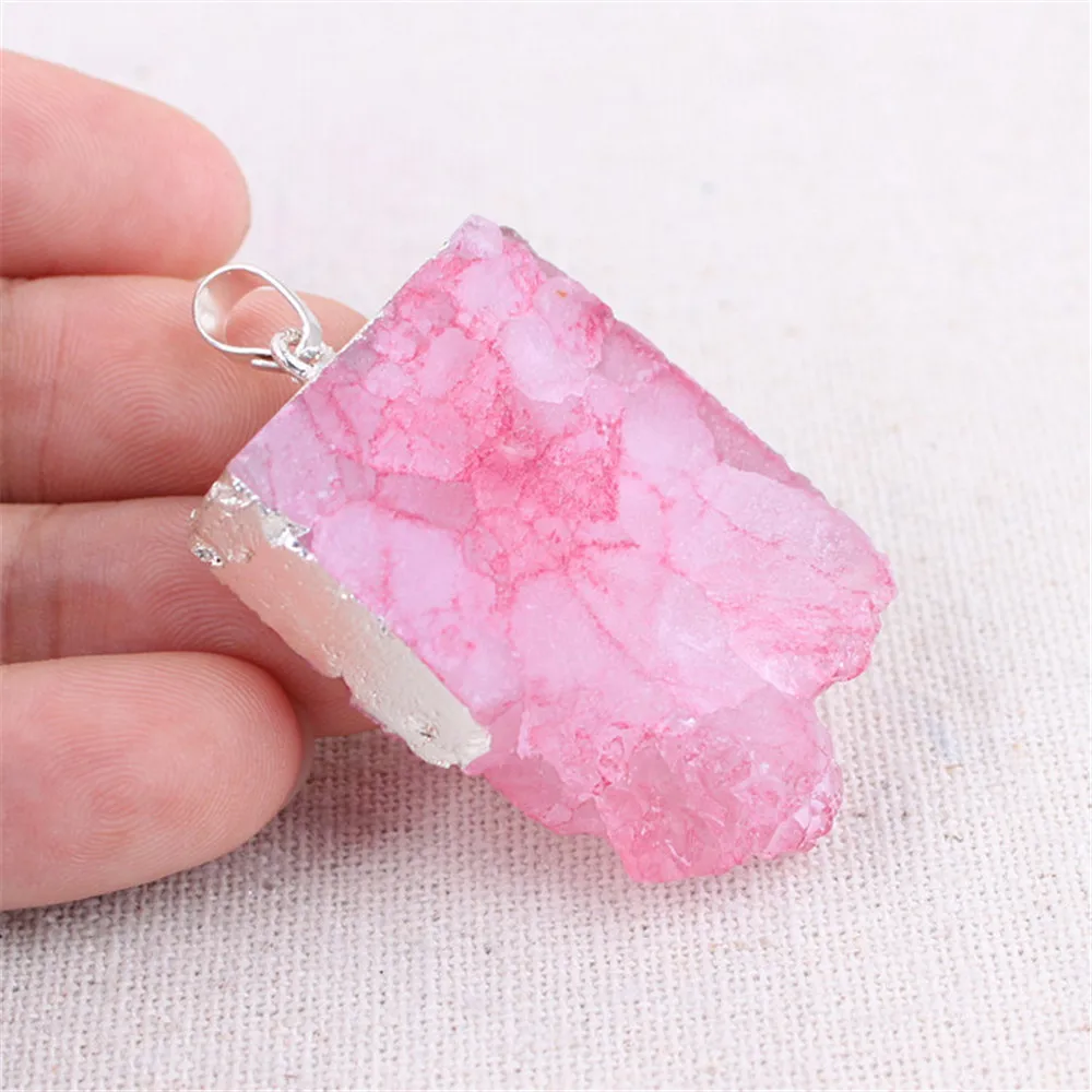 

Sweater Chain Accessories Natural Agates Crystal Teeth Geometric Pendant Sweater Chain Pendant