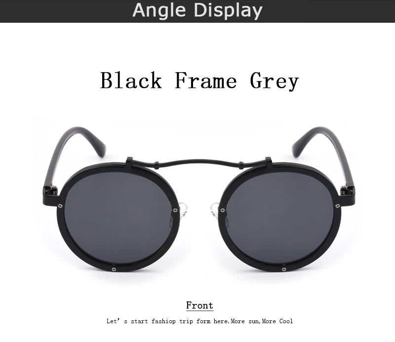 Популярные винтажные круглые металлические солнцезащитные очки в стиле стимпанк, женские брендовые дизайнерские металлические паровые солнцезащитные очки в стиле панк, мужские солнцезащитные очки для вождения R561