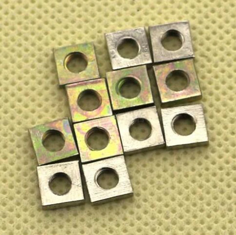 M5X10X10X2.5mm 50pcs/lot Galvanized thin square nut quadrangle nuts blockin Nuts from Home