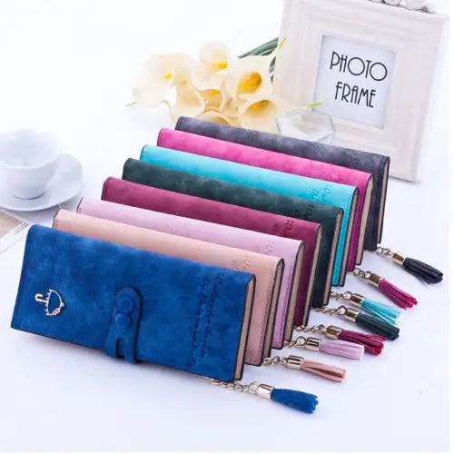 

Fashion Solis Womens Lady Leather Card Holder Long Wallet Clutch Checkbook Zip Handbag Purse w