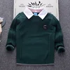 Formal Turn Down Collar Sweater Cottons Winter Thicken Kids Knitwear Coats  Collar Children's Jackets Pullover ► Photo 2/6