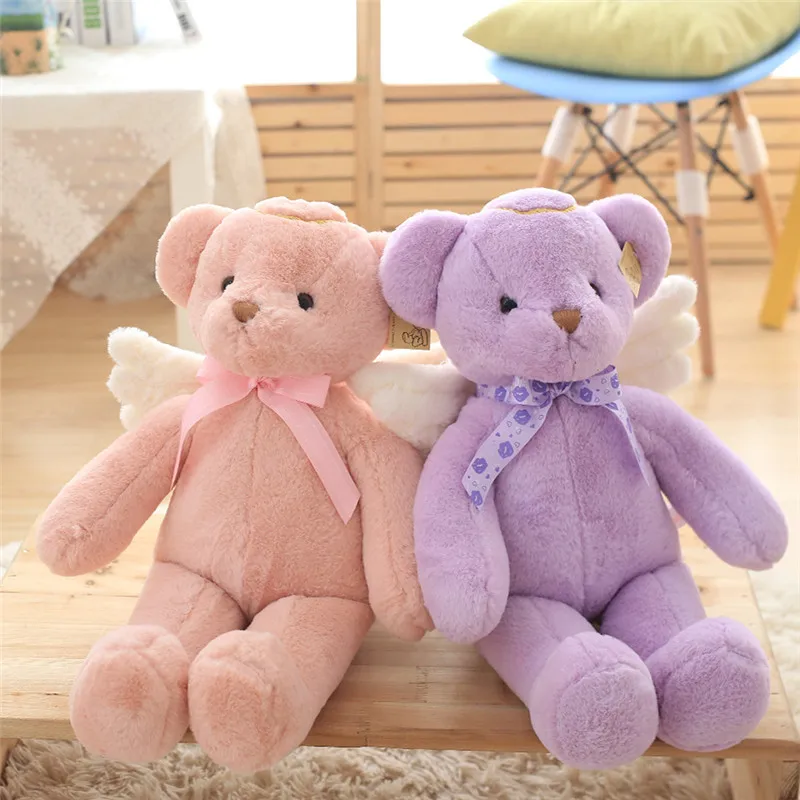 

2016 New Angel Bears Plush Toys Cute Teddy Bear with Wings Dolls Kids Friends Baby Festival Birthday Gift 55cm