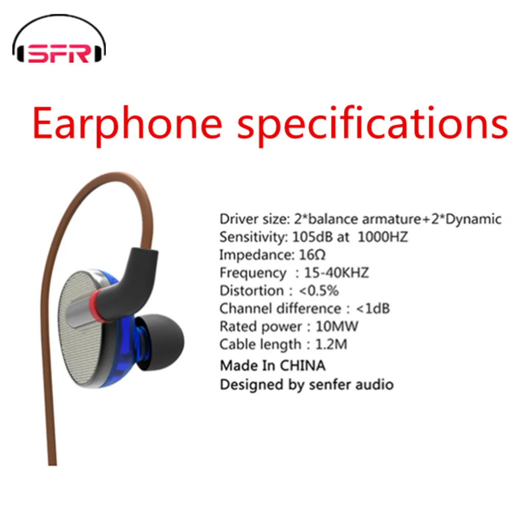 SENFER EN900 2BA + 2DD гибридные наушники контролировать DJ HIFI гарнитура со съемным