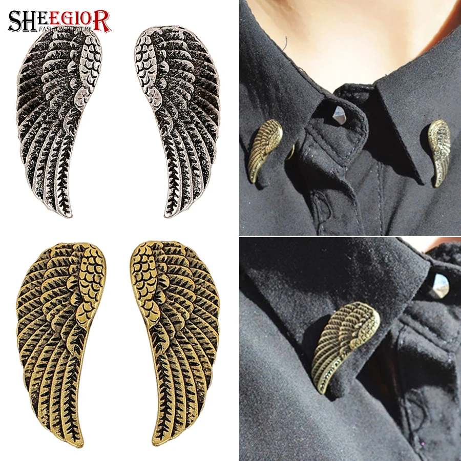 

Vintage Small Wing Badge Brooches for Women Accessories Lovely Retro Mini Wings Collar Brooch Men Pins Ornaments Friendship Gift