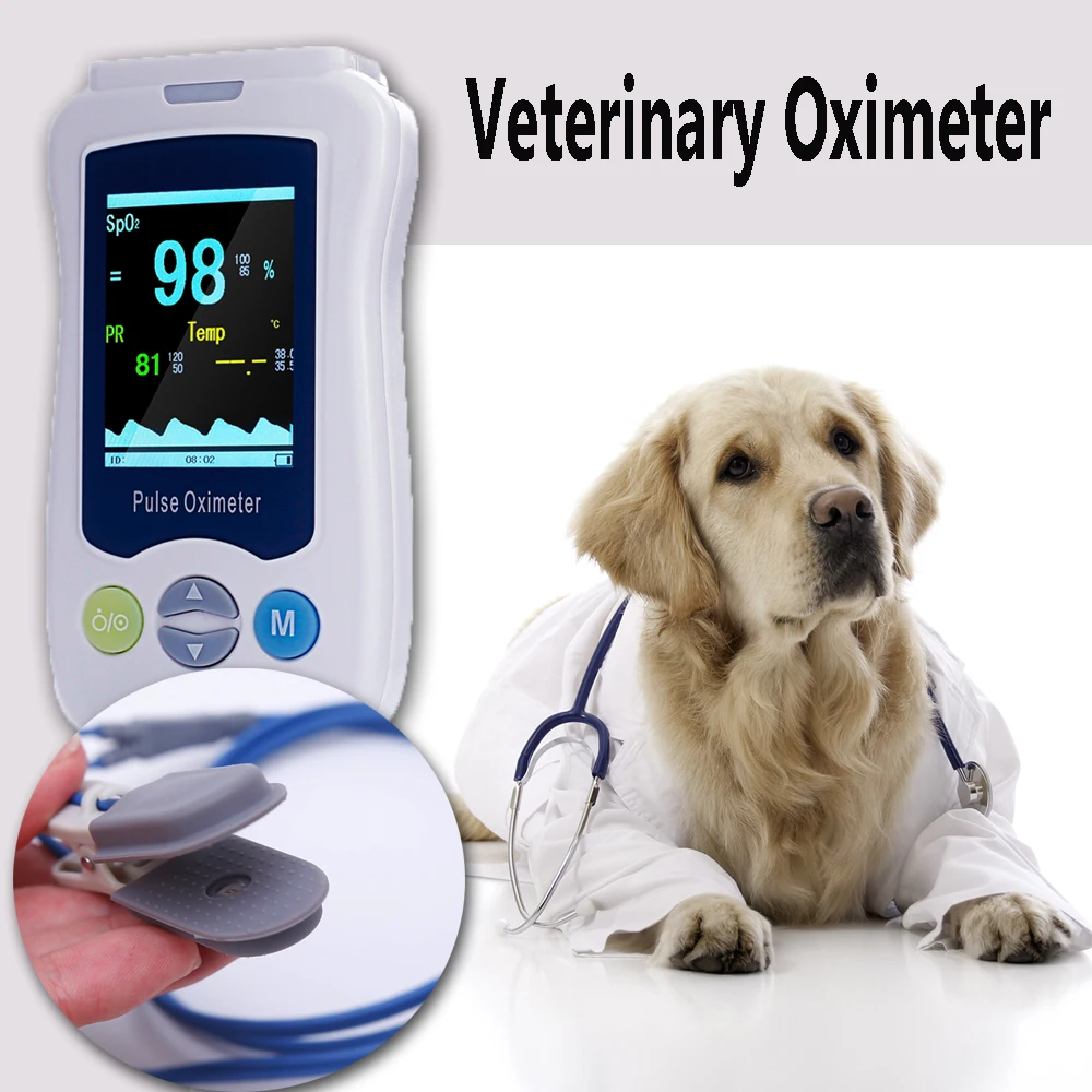 

Yonker For veterinary Pets Dog Cat Vet Handheld Pulse Oximeter Medical Portable Handheld Blood Oxygen SpO2 saturation oxymetre