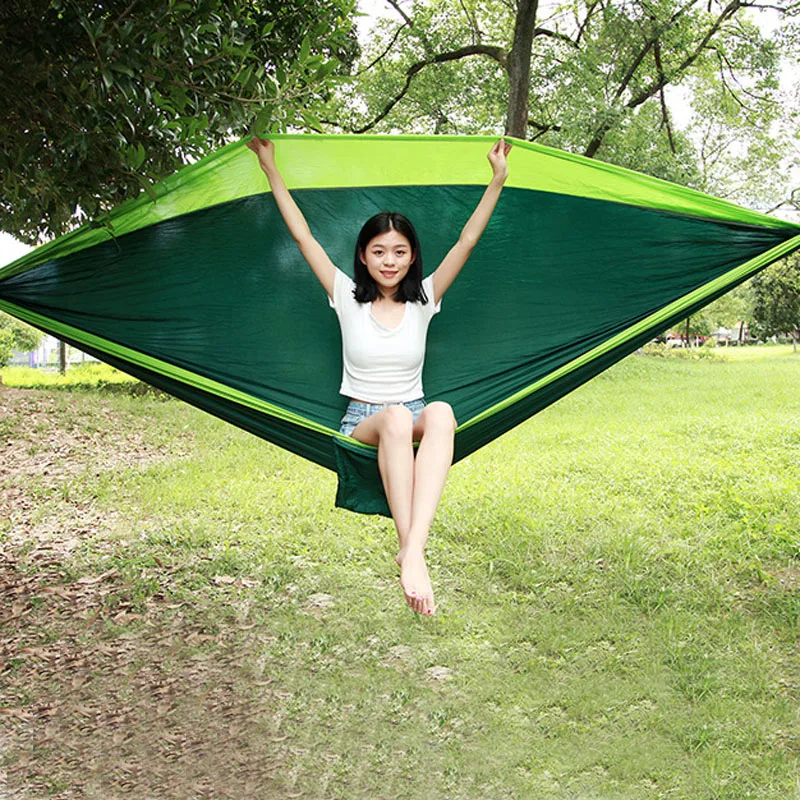 Fashion 300*200 Sleeping Hammock 2-3 People Hamak Garden Swing Hanging Chair Bed Outdoor Hamacas Camping Goods + loop tree belt
