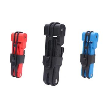 

Anti-cut Safety MTB Folding Bike Lock Professional Anti-theft Alloy Steel Foldable Bicycle Lock With Mounting Bracket
