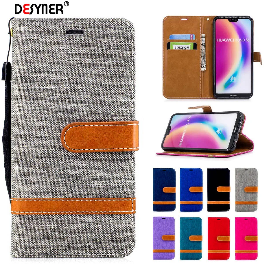 Кожаный чехол для iPhone X 8 Plus 7 5 6S 6 из денима Huawei P20 P9 P10 Pro Lite Mini Nova 3e Y5 II 2017 MATE 9 10 Honor 7X |