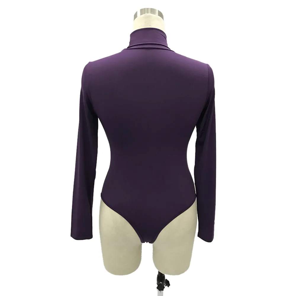 Turtle Neck Bodycon Bodysuit for Women 43 19276-4